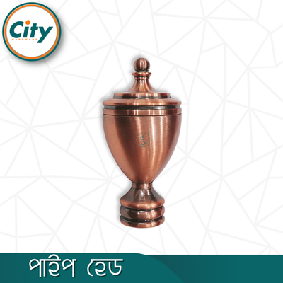 ১ জোড়া (২ পিস) অ্যান্টিক পলিশ পর্দা পাইপ কভার পাইপ ক্যাপ পাইপ হেড ১ ইঞ্চি পাইপের জন্য বড় মিনার_img_3