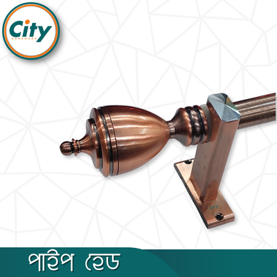 ১ জোড়া (২ পিস) অ্যান্টিক পলিশ পর্দা পাইপ কভার পাইপ ক্যাপ পাইপ হেড ১ ইঞ্চি পাইপের জন্য বড় মিনার_img_4