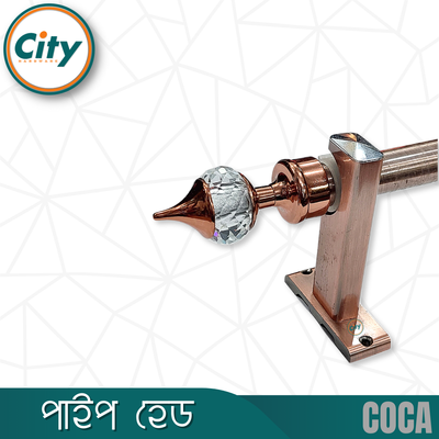 ১ পিস পর্দার সজ্জা ক্রিস্টাল মিনার পর্দা পাইপ কভার পাইপ ক্যাপ পাইপ হেড ১ ইঞ্চি পাইপের জন্য গোলাপ গোল্ড রঙের_img_3