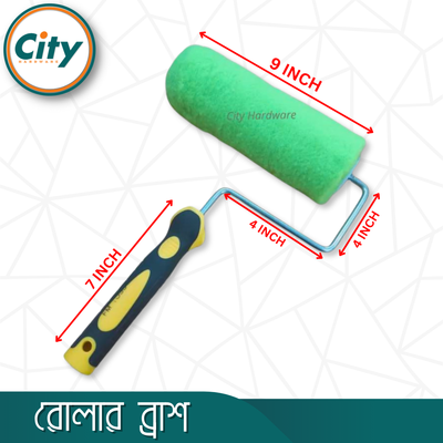 ৯ ইঞ্চি পেইন্ট রোলার ব্রাশ ওয়াল পেইন্টিং ফোম রোলার ব্রাশ ১ পিস_img_5