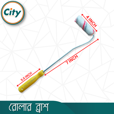 ৪ ইঞ্চি পেইন্ট রোলার ব্রাশ ওয়াল পেইন্টিং সুতা রোলার ব্রাশ ১ সেট_img_4