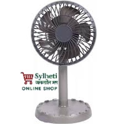 Joy Super JY-2218 Professional Rechargeable Portable Mini Table Fan Strong Wind Left to Right Oscillating Angle 45 Degrees - AC/DC_img_1