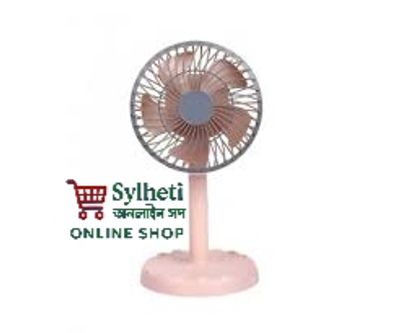 Joy Super JY-2218 Professional Rechargeable Portable Mini Table Fan Strong Wind Left to Right Oscillating Angle 45 Degrees - AC/DC_img_2