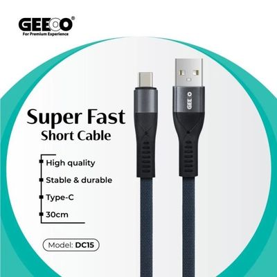 Geeoo DC-15 3A Type-C Short Cable – 30cm_img_0