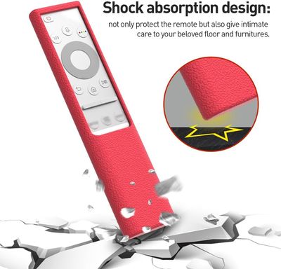 Silicone Samsung Remote Cover Compatible with 2022 Samsung Solar Cell Remote BN59-01386 BN68-13841G BN59-01385A Cover Samsung Remote Case Shockproof Anit-Lost with Lanyard_img_1