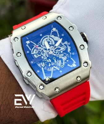 RICHARD MILLE SILVER CASE RED BELT_img_1