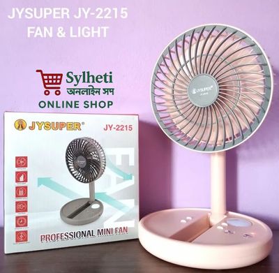 JYSUPER JY-2215 Professional Rechargeable Fan With LED Light Mini Fan_img_3