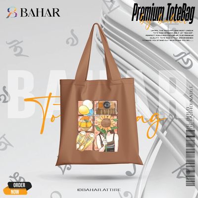 Trendy Top Handle Tote Canvas Bag_img_1