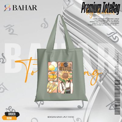 Trendy Top Handle Tote Canvas Bag_img_2