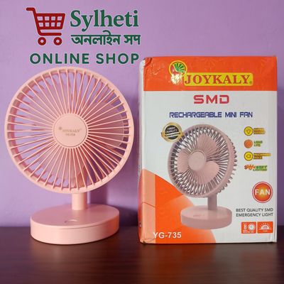 JOYKALY YG-735 Rechargeable 2400mAh Lithium Battery Strong Wind Portable Desk Fan_img_0