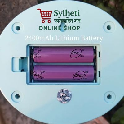 JOYKALY YG-717 Rechargeable 2400mAh Battery Type-C Charging Port Desk Fan With LED Lamp_img_3