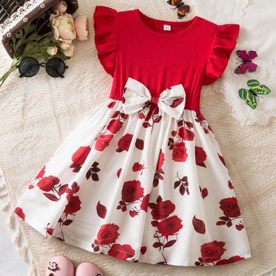 Imported🦋 Korean Style Butterfly Print Dress – Flying Sleeve Princess Dress_img_0