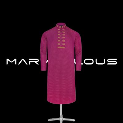 Luxury Cotton Panjabi- Magenta rose_img_0