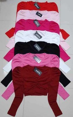 V-Neck Crop TopAlhamdulillah Huge Quantity_img_0