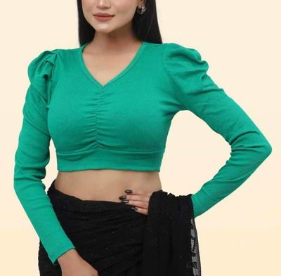 V-Neck Crop TopAlhamdulillah Huge Quantity_img_1