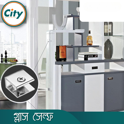 ২ পিস স্কোয়ার শেপ গ্লাস শেল্ফ ক্ল্যাম্প ফিক্সিং ক্লিপ সহ ৮ থেকে ১০ মিমি গ্লাসের জন্য_img_4