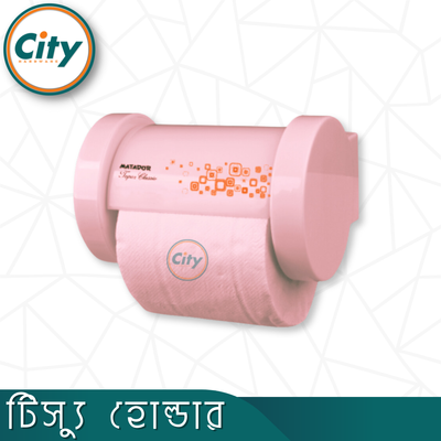 টিস্যু হোল্ডার গোলাপী রঙের ওয়াল মাউন্ট টয়লেট টিস্যু পেপার হোল্ডার_img_1