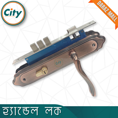 উচ্চ সুরক্ষা স্ট্যান্ডার্ড সাইজের হ্যান্ডেল লক প্রধান দরজার জন্য অ্যান্টিক রঙের দরজার লক Door Lock_img_1