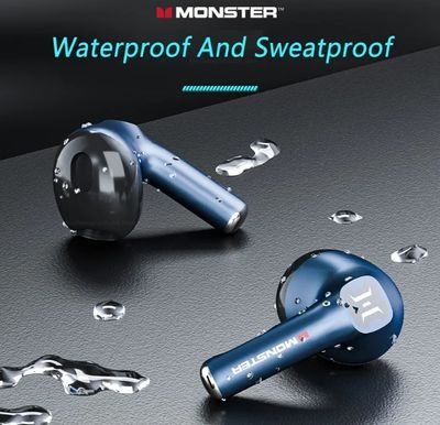 Monster XKT10 Bluetooth Earphones Wireless Headphones – Blue Color_img_1