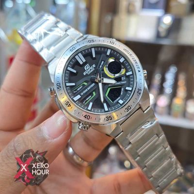 Edifice Master Grade || Japan Movement | Chain Style | New Silver Black_img_0