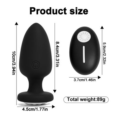 Silicone LED Luminous Anal Vibrator Vibrating Butt Plug Prostate Massager Masturbator Remote Control Adult Sex Toy for Men Women_img_1