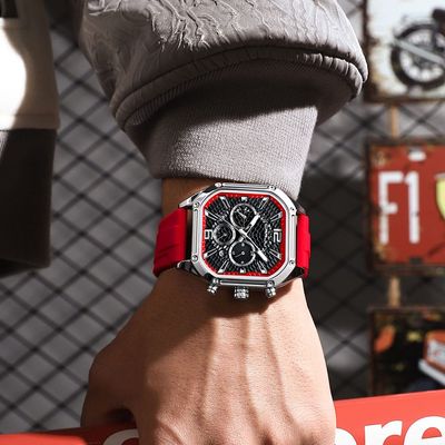Stylish CRRJU Silicone Strap Military Style Luxury Sport Men's Watch_img_2