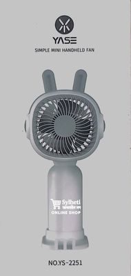 Yase YS-2251 Cute Mini Hand-held Fan Portable Desk Fan Cooler Cooling USB Rechargeable Fan_img_2