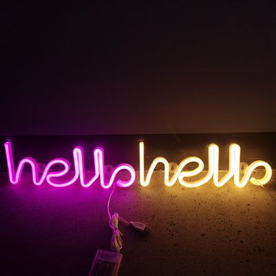 Hello Neon Sign-Warm white color_img_0