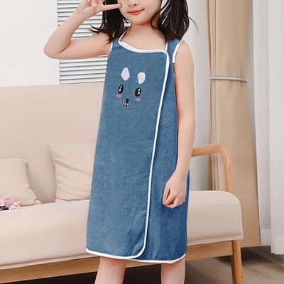 1pc Cartoon Velvet Kids Bath Towel Bath Skirt_img_5