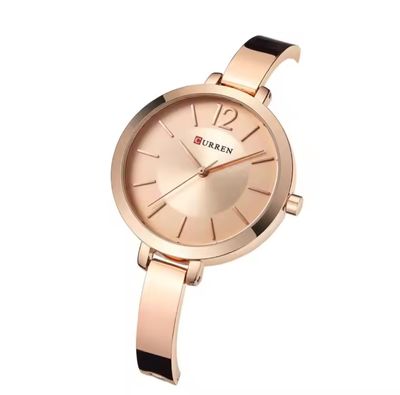 Curren 9012 Ladies Chain Watch- Rose Golden Dial- Rose Golden Bezel- Rose Golden Bracelet+Chain- TF Code CR600CF_img_1