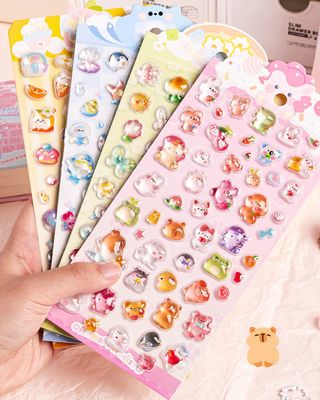Puffy 3D Stickers Sheet