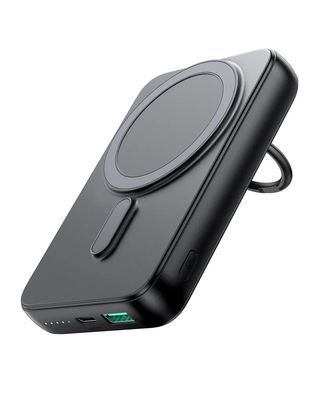 Joyroom JR-W050 20W 10000mah Magnetic Wireless Power Bank with Ring Holder- Black Color_img_0