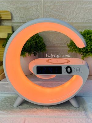 G63 Smart Clock with RGB Light, Bluetooth Speaker, and Wireless Charger_img_3