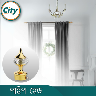 ১ ইঞ্চি (২ পিস) সোনালী পালিশ করা ক্রিস্টাল মিনার পর্দার পাইপ কভার পাইপ ক্যাপ ১ ইঞ্চি পাইপের জন্য_img_3