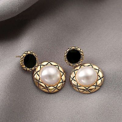 Retro Gold Texture Fragrant Earrings_img_1