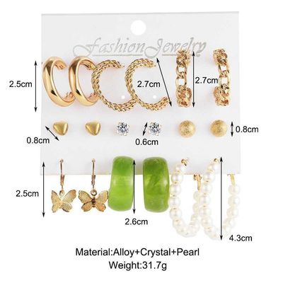9 pairs of Earrings set_img_2