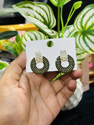 Circular geometric drop earring_img_1