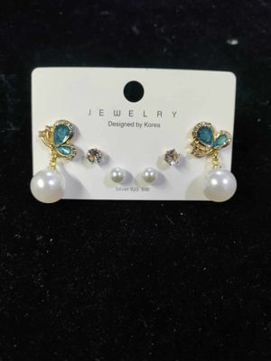 Mother of Pearl green butterfly earrings_img_0