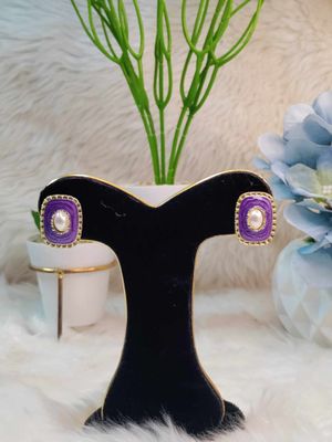 Enamel Oval stood earrings_img_4