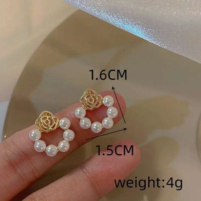 Vantage Pearl rose earrings_img_1