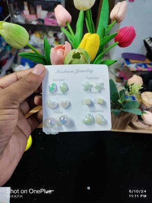 6 pcs Pearl earrings set_img_1