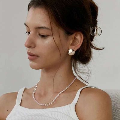 Glossy Parl earrings Colours💛Golden🤍Silver🖤Black_img_2
