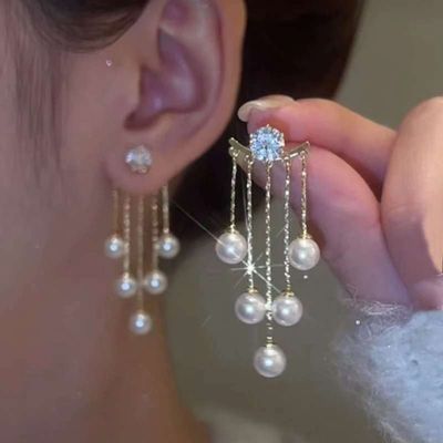 1 pair Faux pearl earrings_img_0