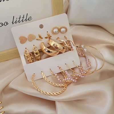9 pair big earrings set_img_0