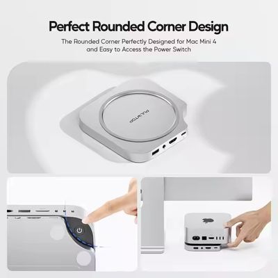 PULWTOP Mac mini M4/M4 Pro Hub Stand Dock with External Storage Upgrade M.2 SSD Enclosure(SSD NOT Included)_img_1