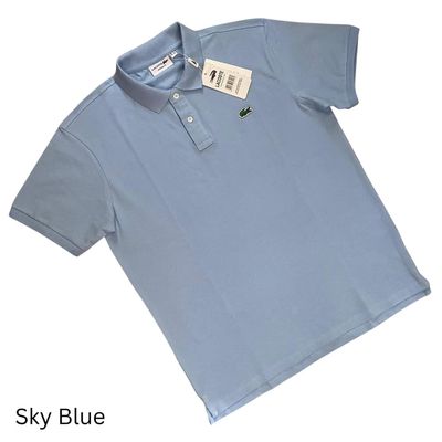 Lacoste Men's Sky Blue Polo T-shirt_img_1