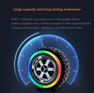 G2389 Wireless Speaker Mini Portable Tire Speaker Rgb Led Lighting Music Speaker_img_4