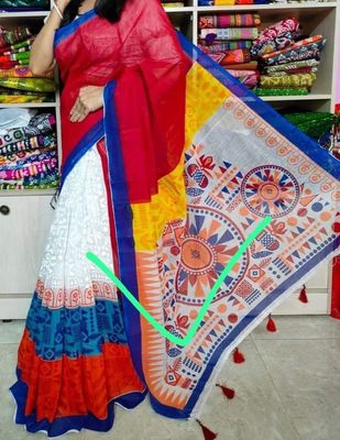 হাফ সিল্ক স্কিন প্রিন্ট শাড়ি_img_5