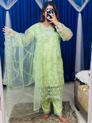 Pakistani Soft Net Sequence Three Piece_img_0
