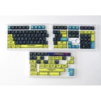 Comic Styled Cyberpunk 2077 PBT 150 Keys Keycaps Set_img_1